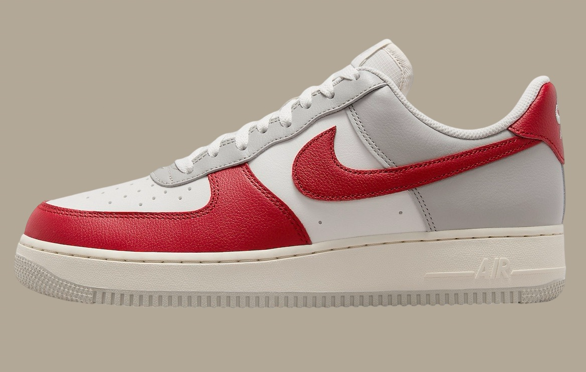 Air force 1 fashion red logo