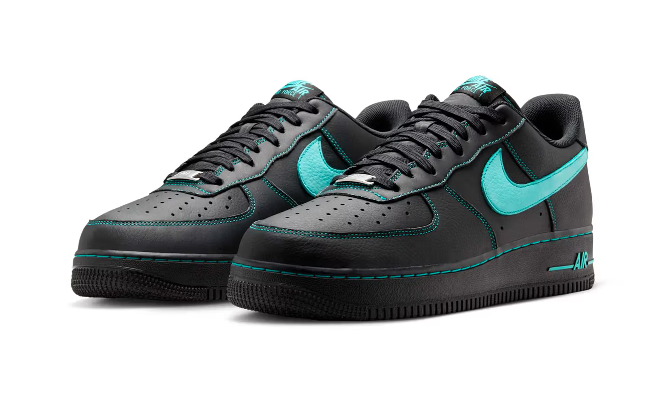 Nike Air Force 1 is Upscaled in 'Black Tiffany' – CrepProtect Nike Air Force 1 is Upscaled in 'Black Tiffany' – CrepProtect