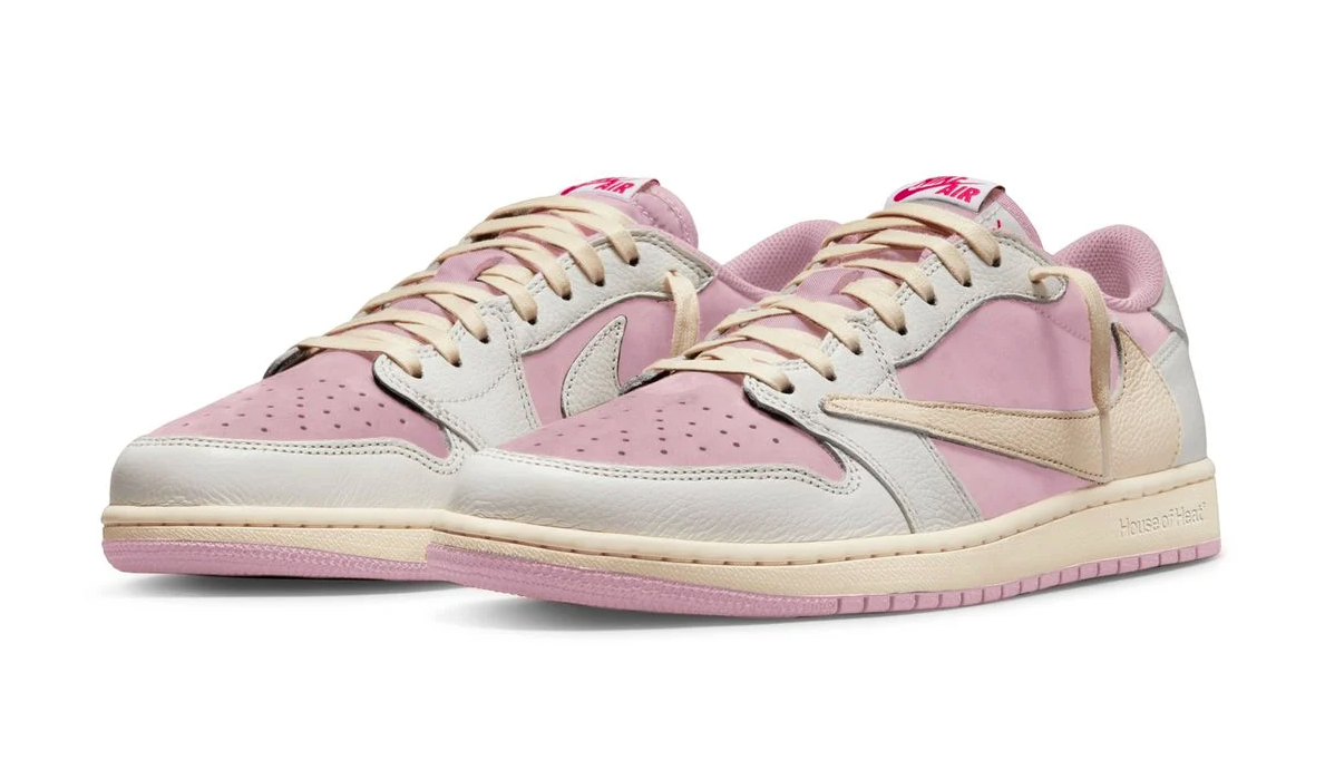 Travis Scott x Air Jordan 1 Low OG SP 'Shy Pink' Set For 2026 Travis Scott x Air Jordan 1 Low OG SP 'Shy Pink' Set For 2026