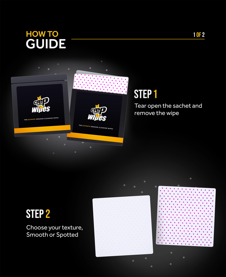 HOW TO Wipes steps 1-2