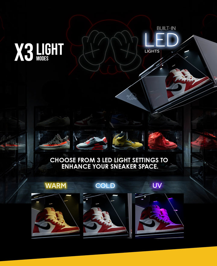 Crep protect sneaker box 3.0 with LED: innovative sneaker storage solution