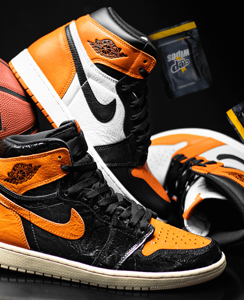 Air Jordan 1 with Crep Protect Wipes in the background
