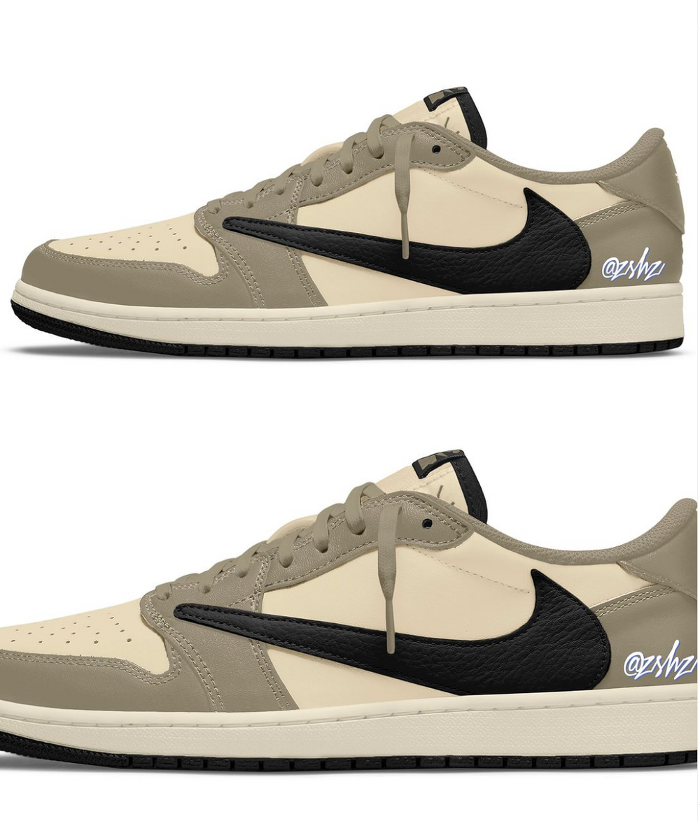 Travis Scott x Air Jordan 1 Low Pale Vanilla For a Holiday