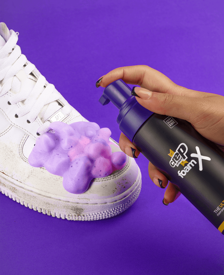 Crep Protect Foam X cleaner, a powerful foam solution for deep sneaker cleaning.