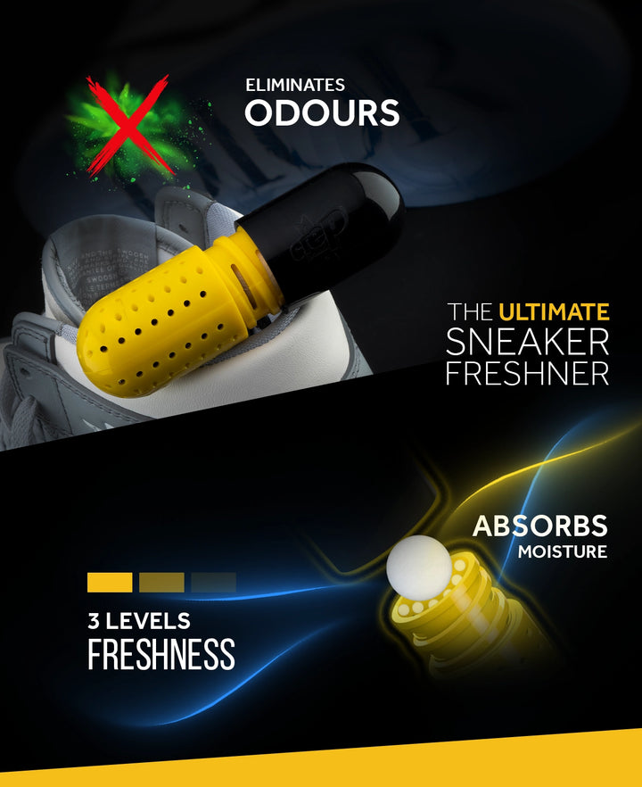Crep protect pill: odor-repellent solution for fresh footwear
