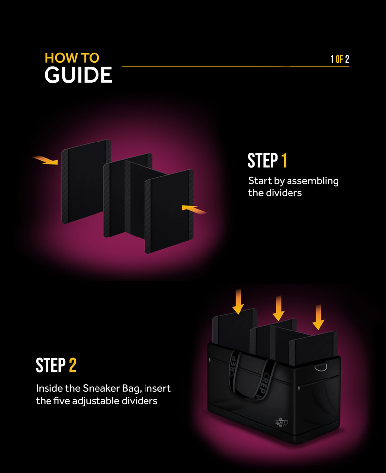 HOW TO Sneaker Bag steps 1-2