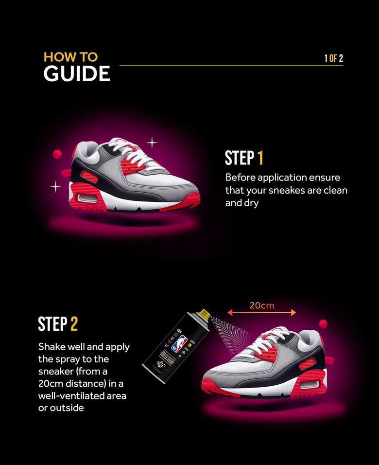 HOW TO NBA spray steps 1-2