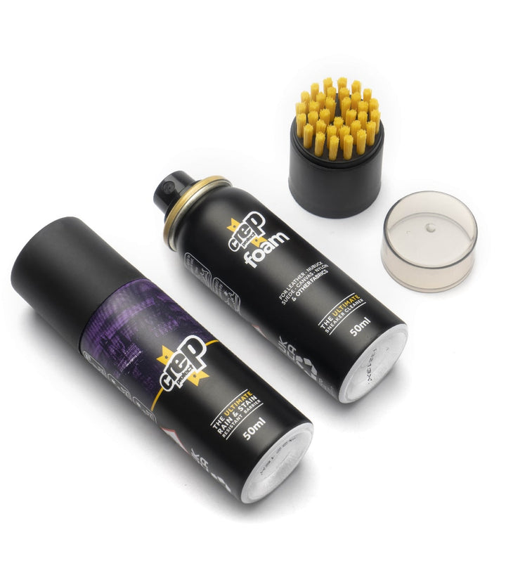 Crep protect foam and rain & stain resistant spray: comprehensive shoe care duo