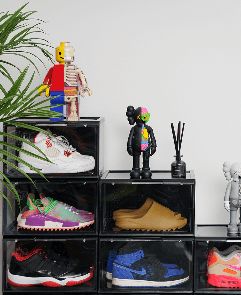 Sneakers Organized in Crep Protect sneaker box 3.0 for Optimal Storage