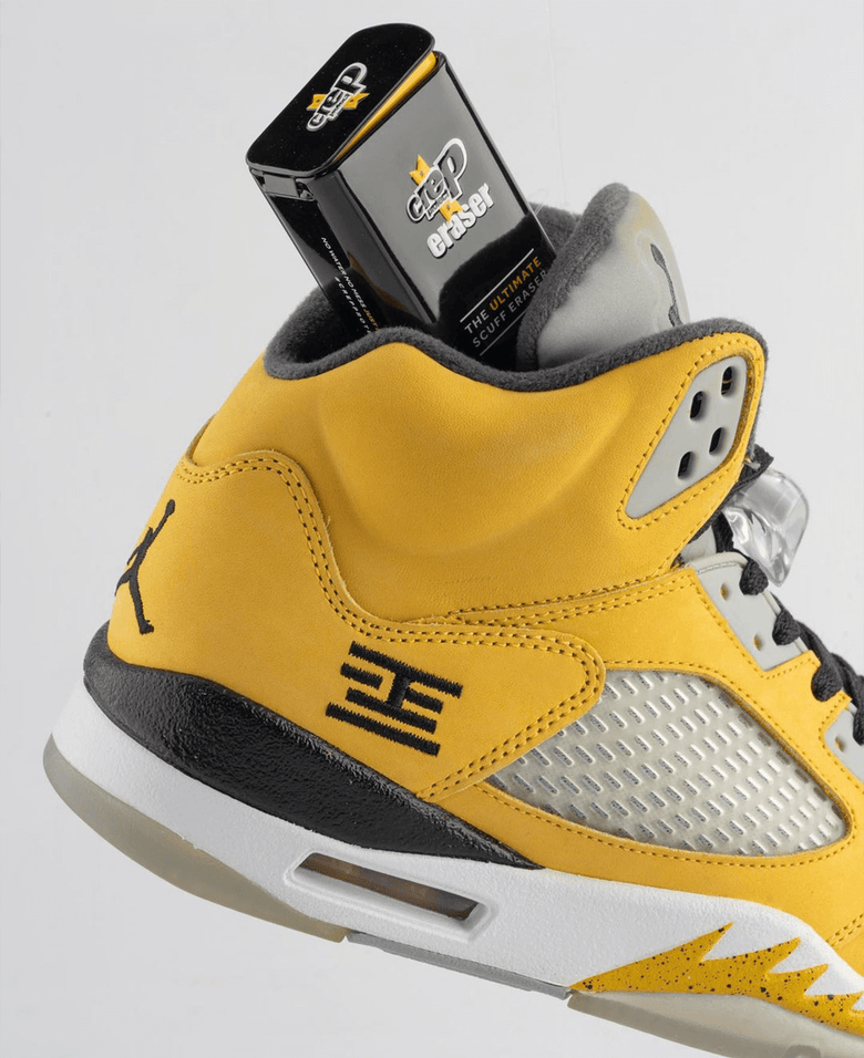 Sneaker with Crep Protect eraser for gentle cleaning and scuff removal.